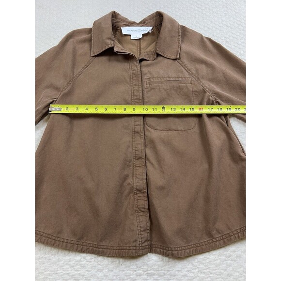 Treasure‎ & Bond Oversized Utility Shirt Safari Button Up | Brown | Womens Small - Picture 15 of 16